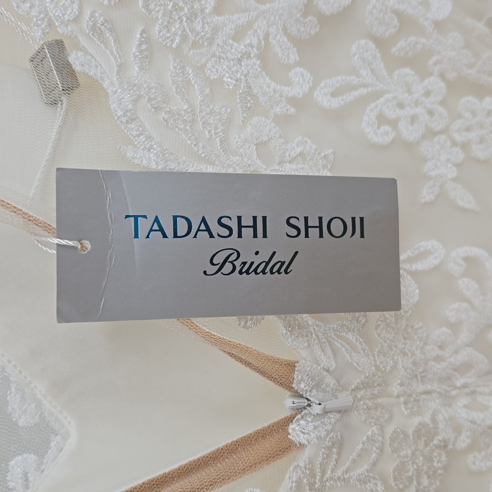 TADASHI SHOJI PRESCOTT FULL ILLUSION WEDDING GOWN - Picture 13 of 16